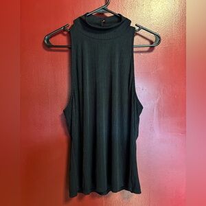 PAIGE Blouse Womens Size XL Black Sleeveless High Neck Top NWOT